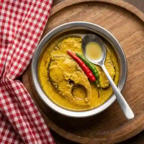 Traditional Hilsa Bhapa served at Sundarban Ilish Utsav