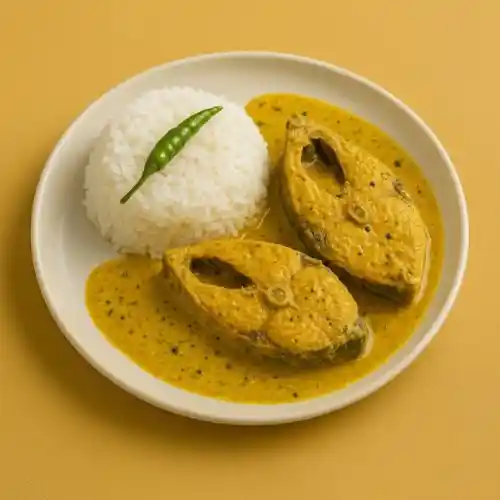 Mustard Hilsa served during Sundarban Ilish Utsav